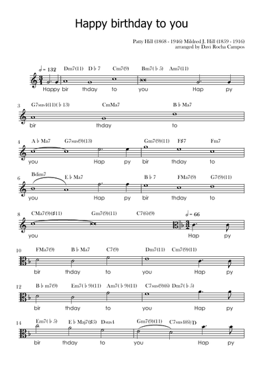 happy birthday to you (arr. Davi Rocha Campos)
