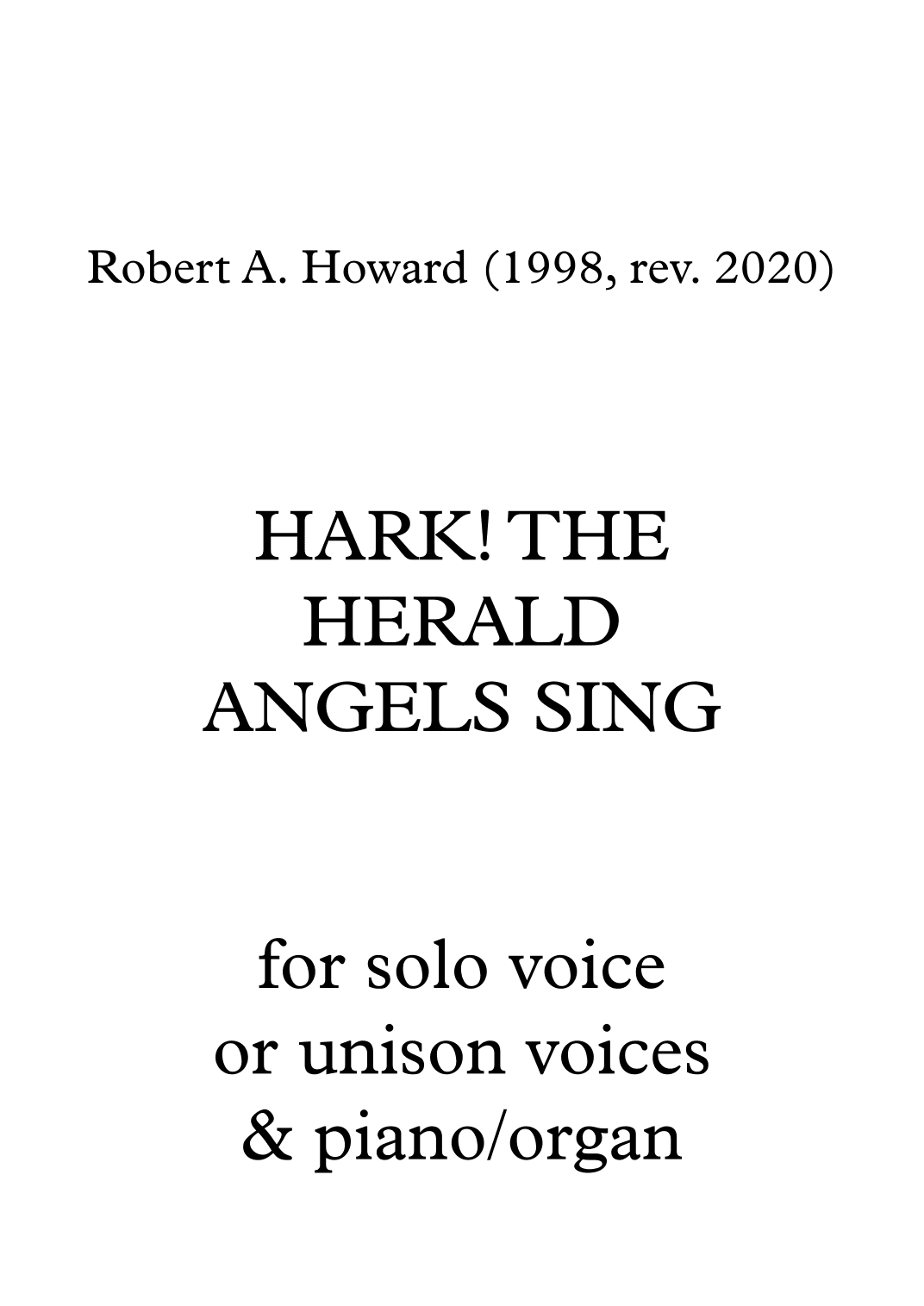 Hark! The Herald Angels Sing