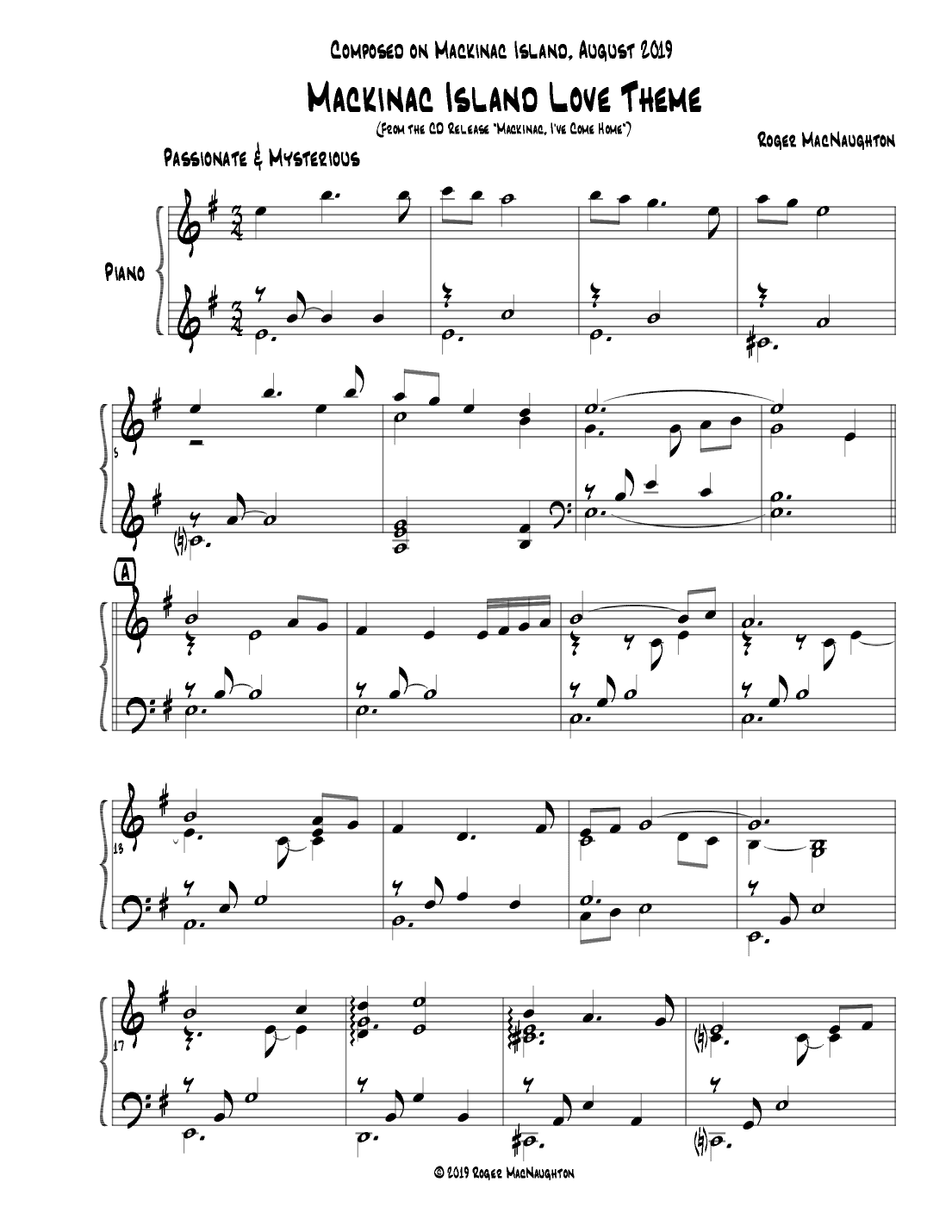 Mackinac Island Love Theme