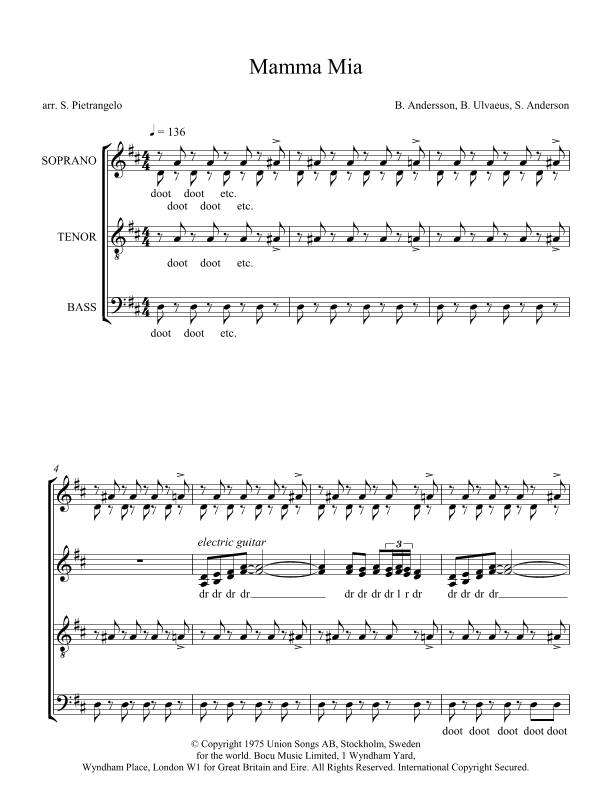 Mamma Mia (arr. Scott Pietrangelo)