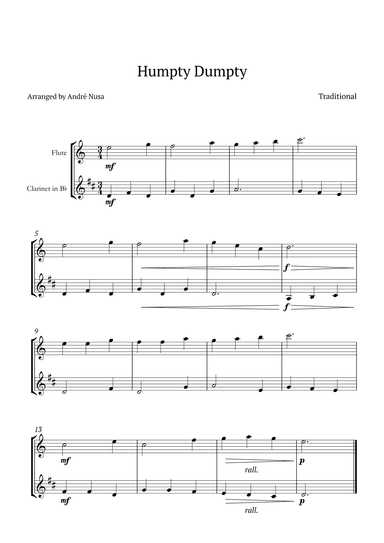 Humpty Dumpty (arr. André Nusa)
