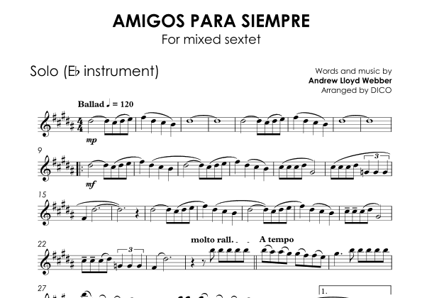 Amigos Para Siempre (arr. Dico)