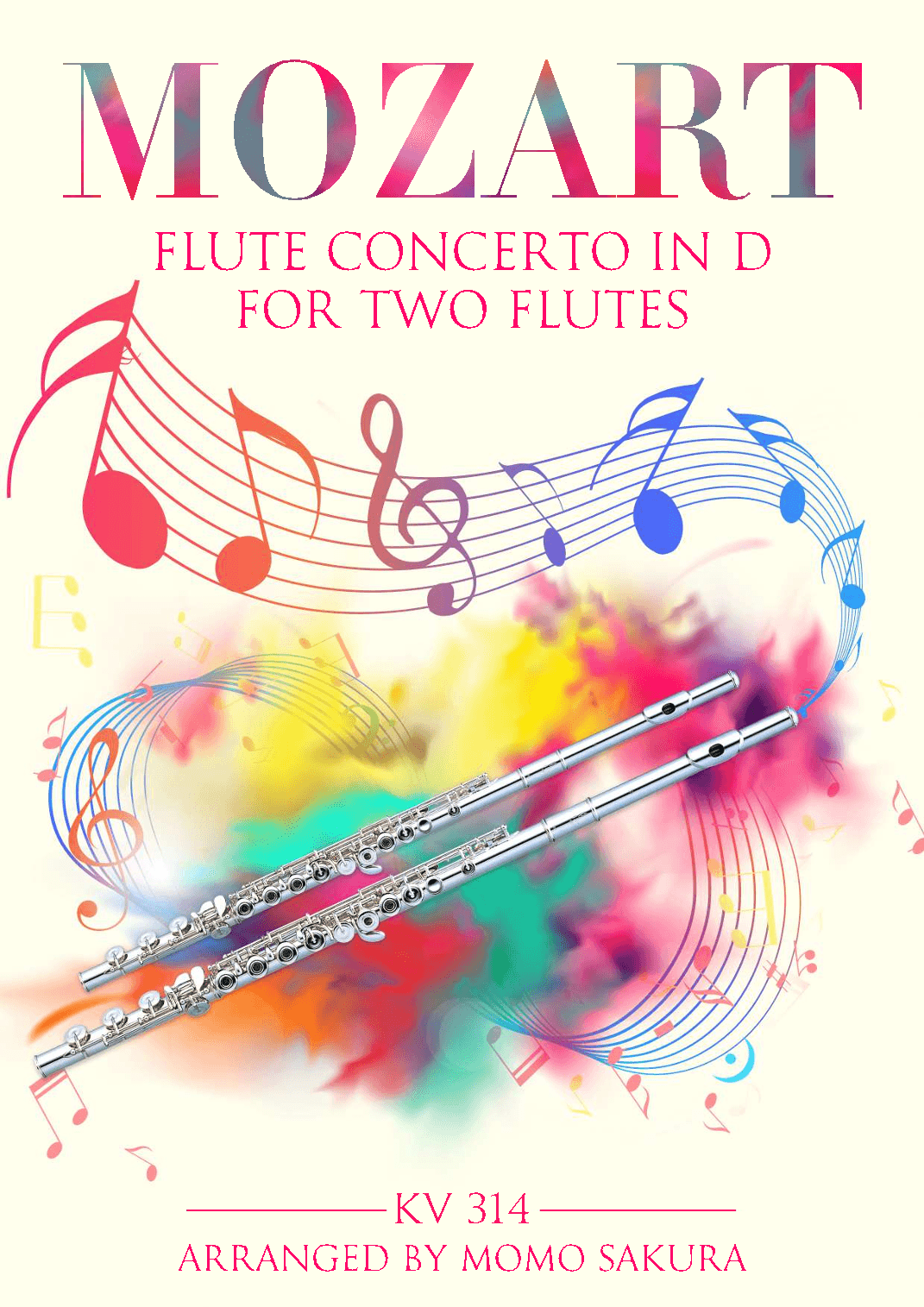 Mozart Flute Concerto No.2 KV314 2nd movement arranged for 2 Flutes/ Flute duet  (arr. Momo Sakura)