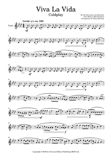 Viva La Vida (arr. Felipe Queiroga)