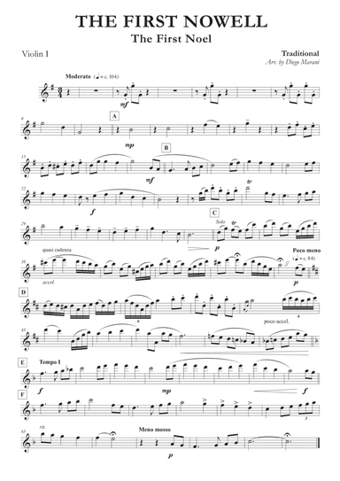 The First Noel for String Quartet (arr. Diego Marani)