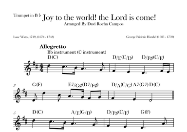 Joy to the world! the Lord is come! (arr. Davi Rocha Campos)