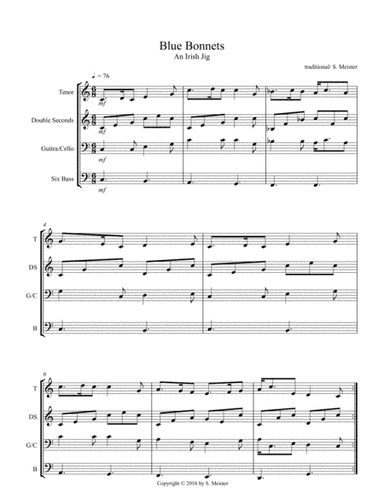 Blue Bonnets an Irish Jig for Steel Band (arr. Scott Meister)