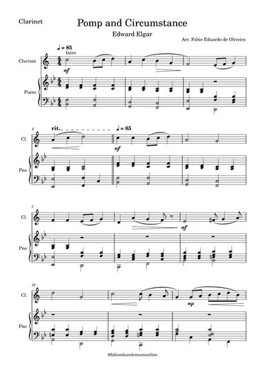 Pomp and Circumstance (arr. Fabio Eduardo de Oliveira)