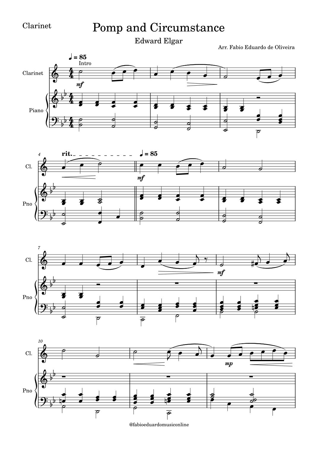 Pomp and Circumstance (arr. Fabio Eduardo de Oliveira)