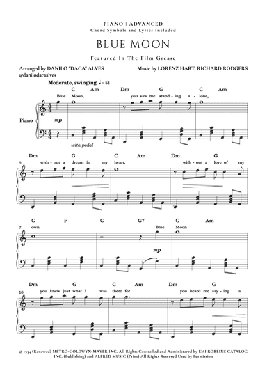 Blue Moon (arr. Danilo "Daca" Alves)