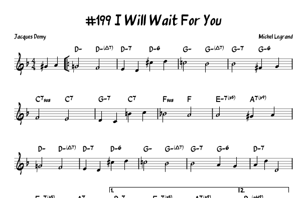 I Will Wait For You (arr. John Fries)
