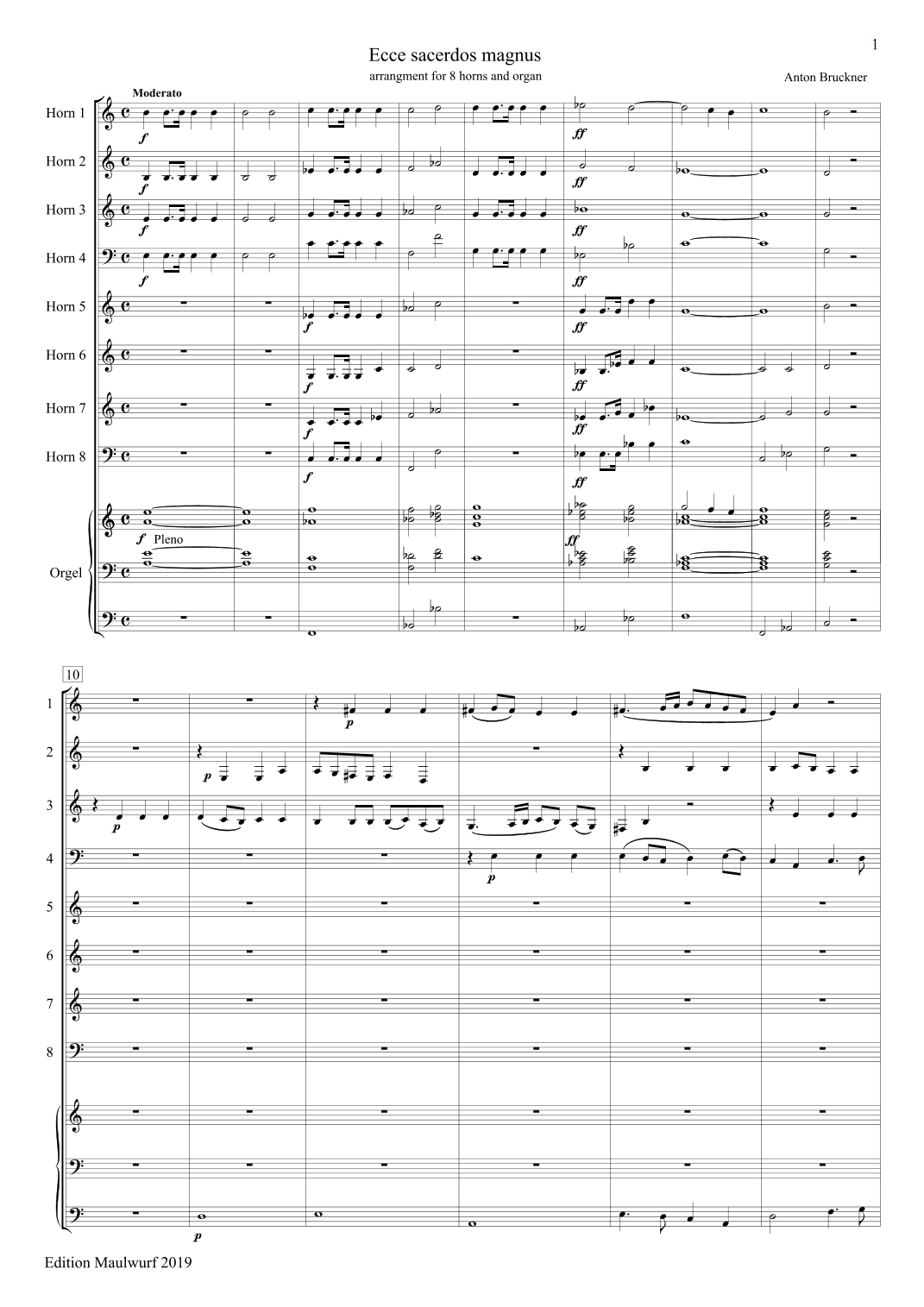 Ecce Sacerdos Magnus (arr. Edition Maulwurf)