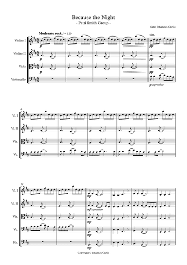 Because The Night (arr. Johannes Christ)