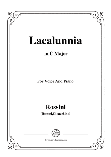 Rossini-La calunnia in C Major,for Voice and Piano (arr. MSM)