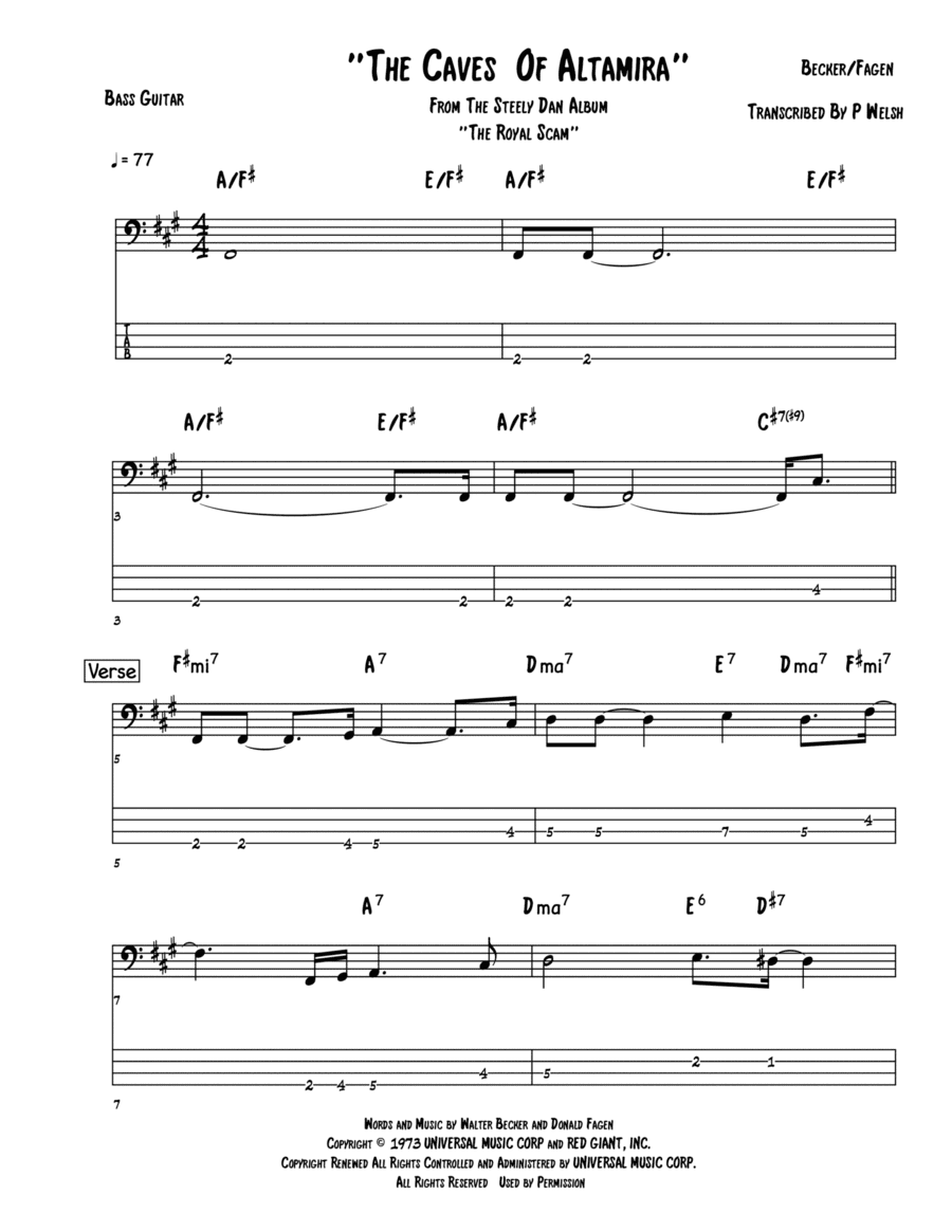 The Caves Of Altamira (arr. Accubass)