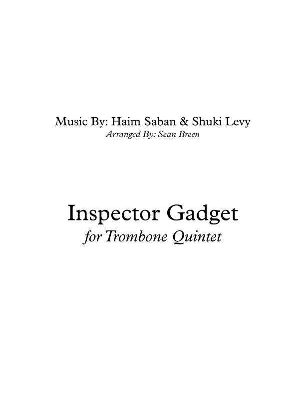 Inspector Gadget (arr. Sean Breen)