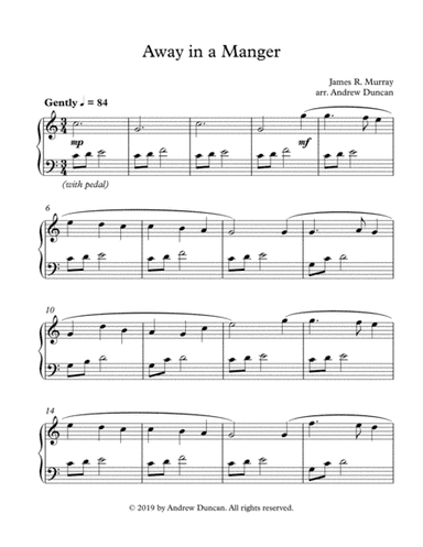 Away in a Manger - Piano Solo (arr. Andrew Duncan)
