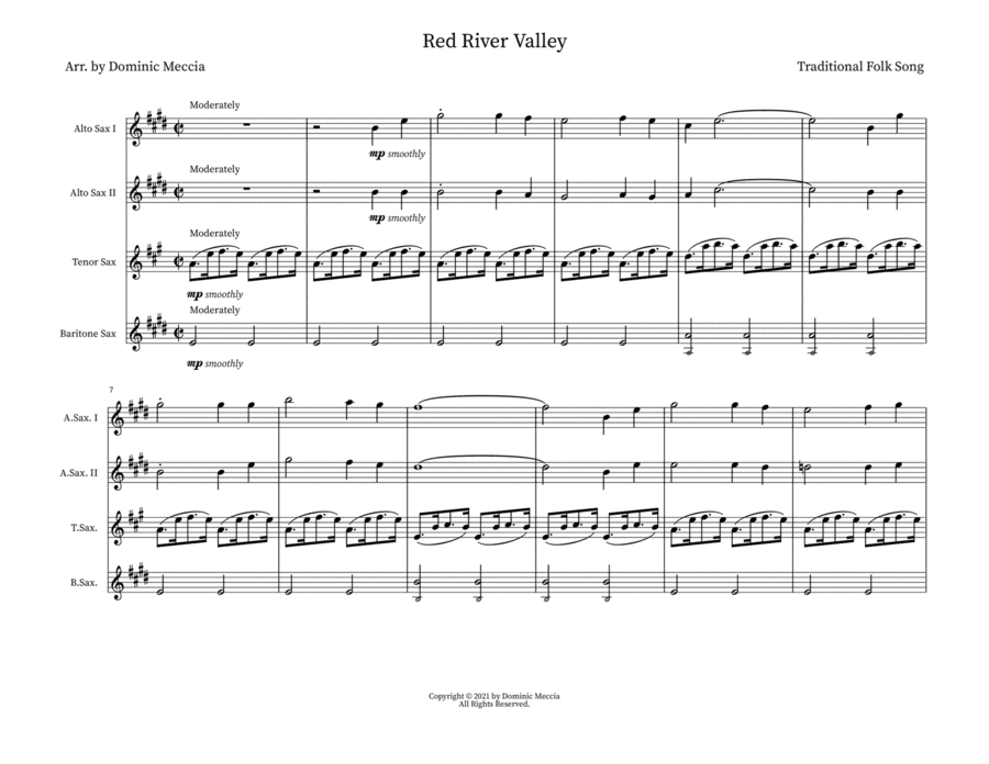 Red River Valley (arr. Dominic Meccia)