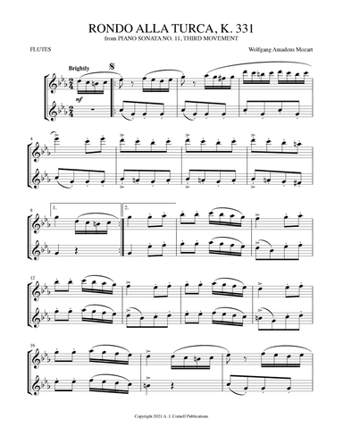 Rondo alla turca, K. 331 (from Piano Sonata No. 11, Third Movement) (arr. Mark Phillips)