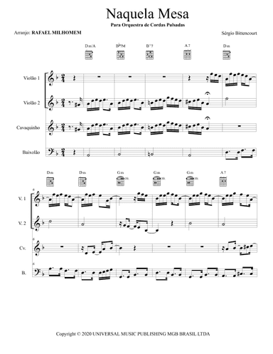 Naquela Mesa (citacao: Benzinho) (arr. Rafael Milhomem)
