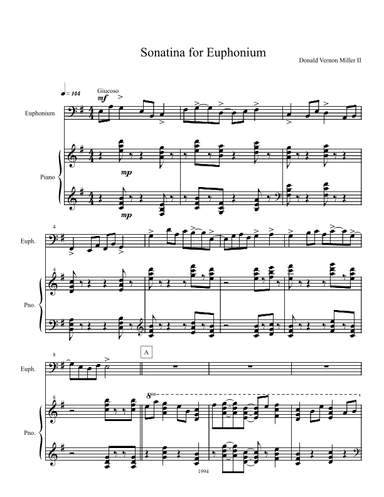 Sonatina for Euphonium