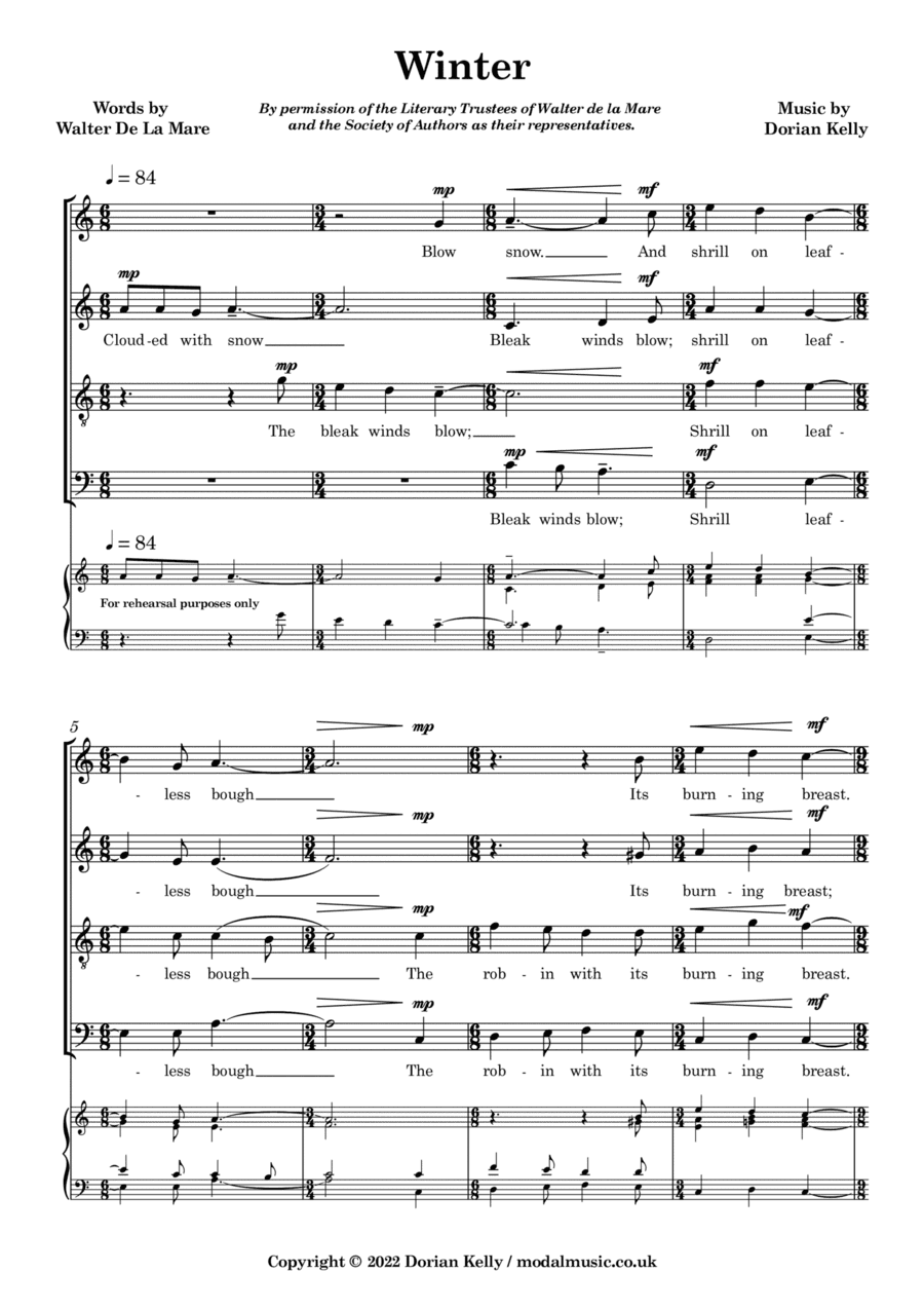 Winter (SATB)