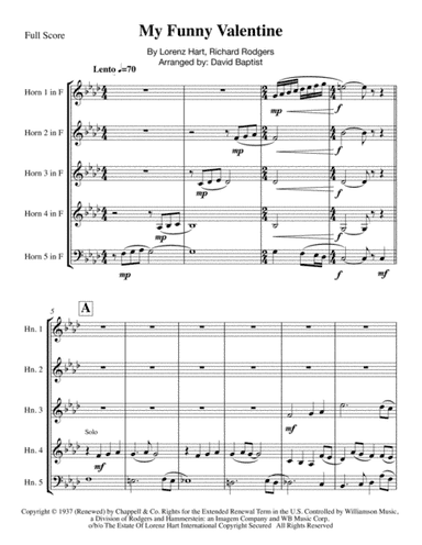 My Funny Valentine (arr. David Baptist)