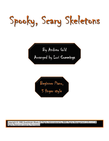 Spooky Scary Skeletons (arr. Lori Cummings)