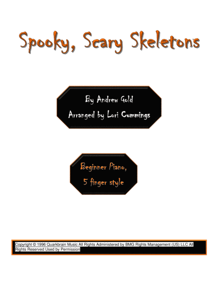 Spooky Scary Skeletons (arr. Lori Cummings)