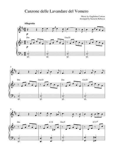 Canzone delle Lavandare del Vomero (arr. Kaiserin Rebecca)