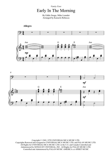 Early In The Morning (arr. Kaiserin Rebecca)