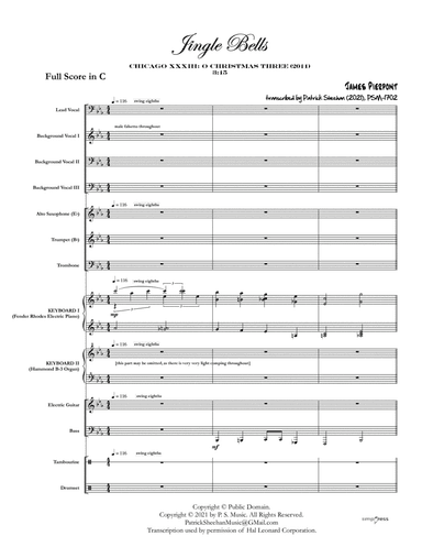 Jingle Bells [Chicago] (full score & set of parts) (arr. Patrick Sheehan)