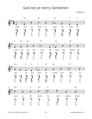 God rest ye merry, Gentlemen (arr. songbooks.info)