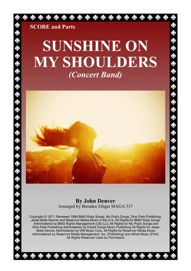 Sunshine On My Shoulders (arr. Brendan Elliget MAGA 537)