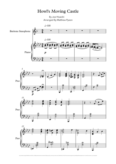 Howl's Moving Castle (arr. Matthew pyeon)