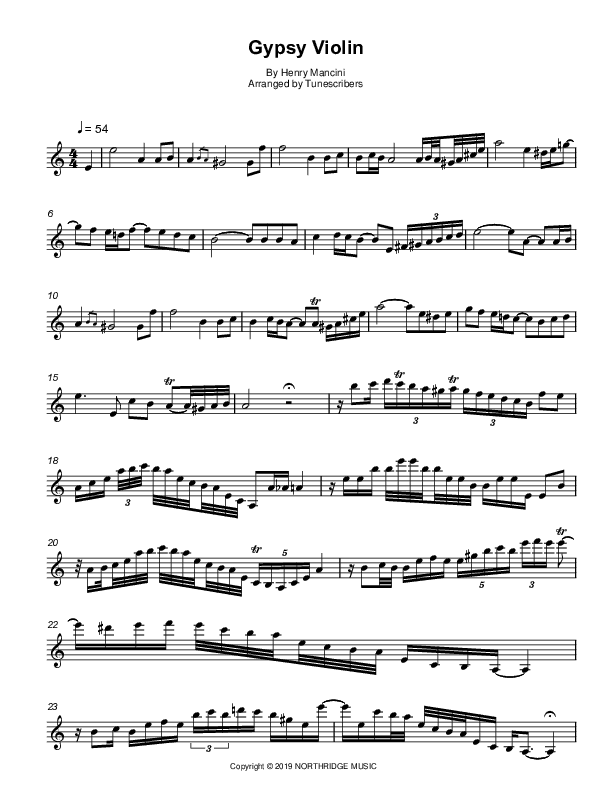 Gypsy Violin (arr. Tunescribers)