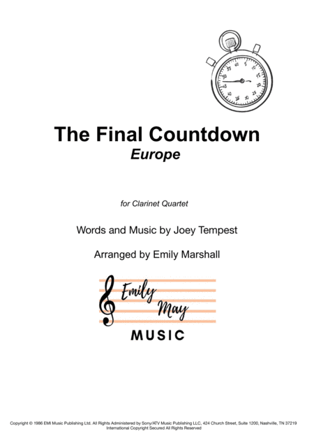 Final Countdown (arr. Emily Marshall)