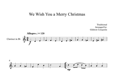 We Wish You a Merry Christmas (arr. Gildson Cerqueira)