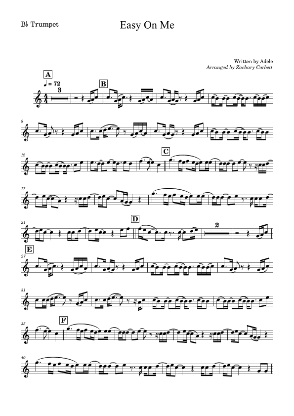Easy On Me (arr. Zachary Corbett)