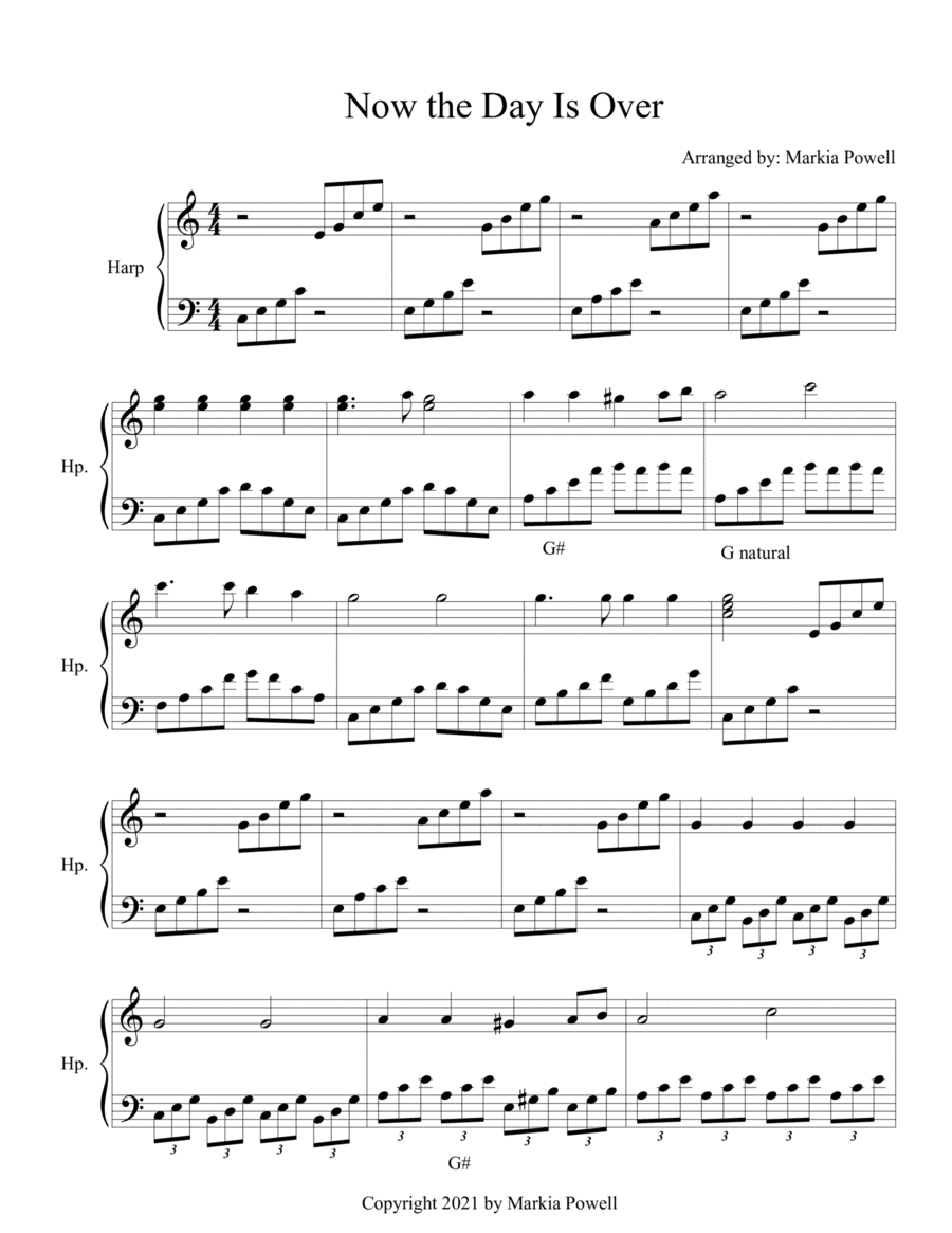 Now the Day is Over (arr. Markia Powell)