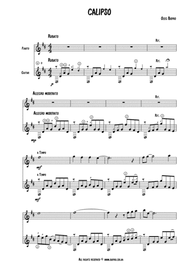 Suite for flute & guitar 'Calipso'