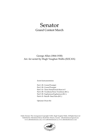 Senator - Grand Contest March by George Allan - arranged for brass sextet (arr. Hugh Vaughan Wallis)