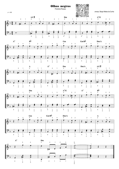 Olhos negros - (10 pequenas valsas) (arr. Sérgio Matias da Cunha)