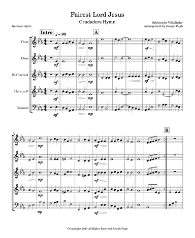 Fairest Lord Jesus (arr. Joseph Pugh)