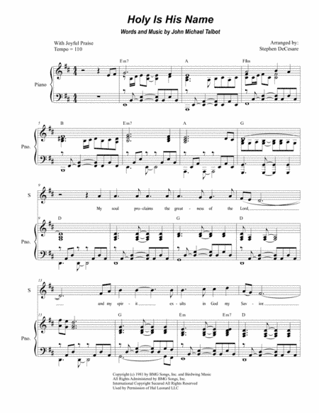 Holy Is His Name (arr. Stephen DeCesare)