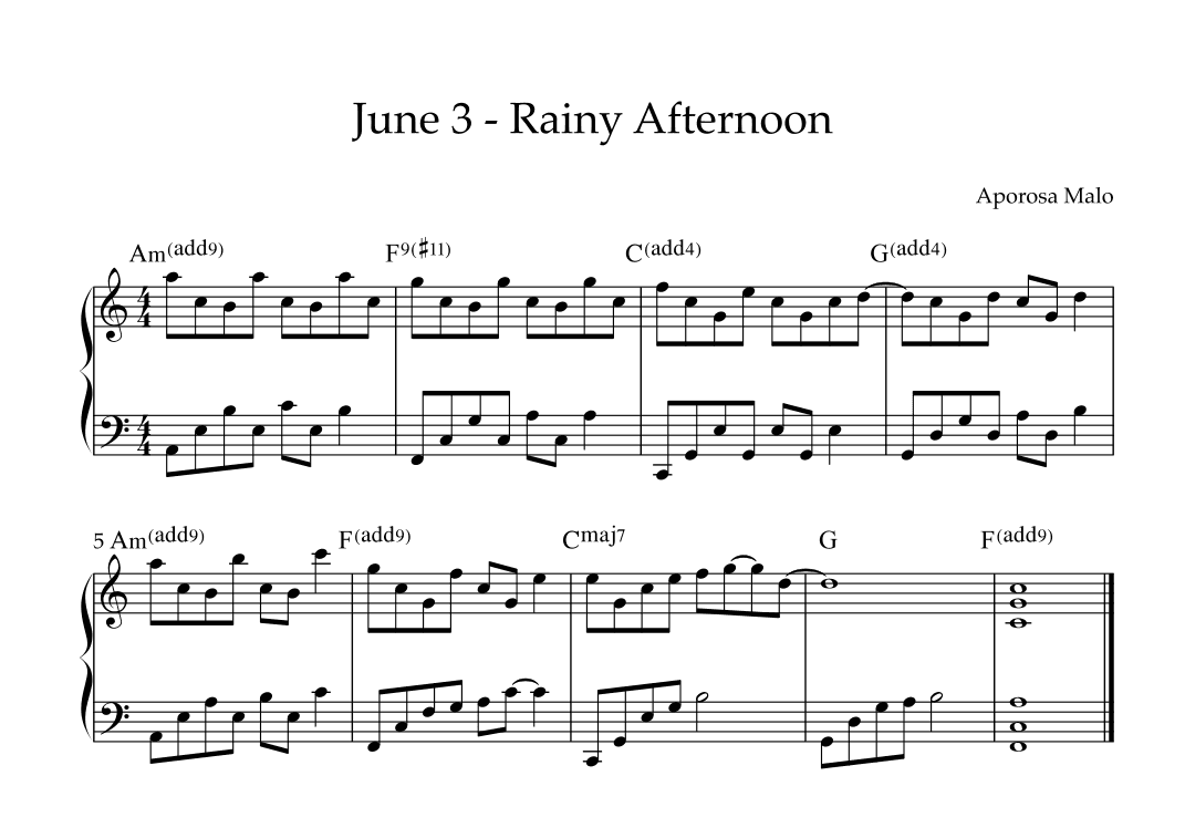 June 3 - Rainy Afternoon