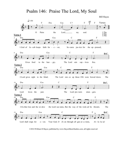 Psalm 146:  Praise The Lord, My Soul