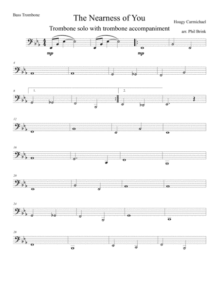 The Nearness Of You (arr. Phil Brink)