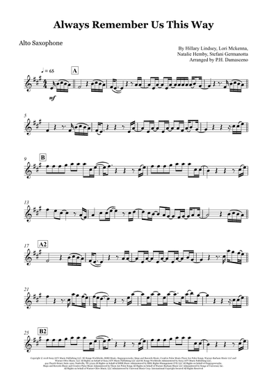 Always Remember Us This Way (arr. P.H. Damasceno)