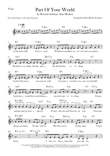 Part Of Your World (arr. Davi Rocha Campos)